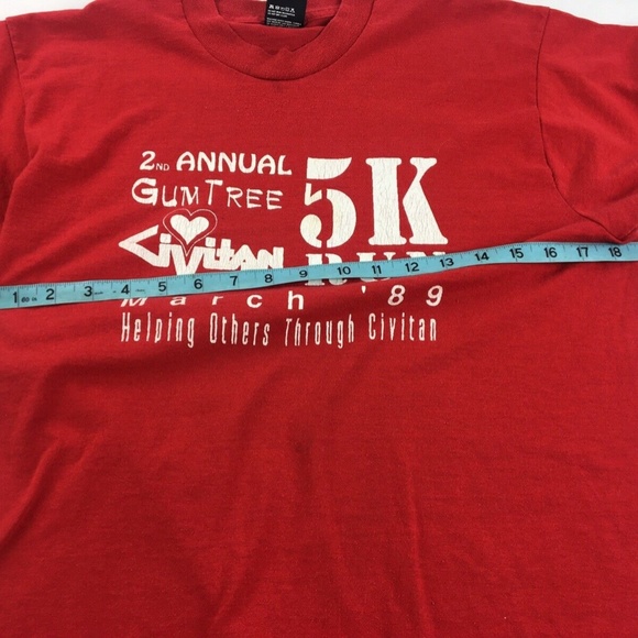 Vintage 80s Gum Tree Civitan Screen Stars Running 1989 Single Stitch T-Shirt - Picture 8 of 10